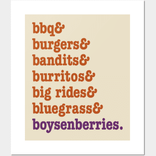 bbq and boysenberries Posters and Art